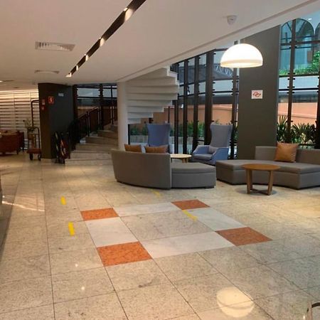 Flat No Hotel Cosmopolitan Com Estacionamento Gratis E Piscina Santos  Esterno foto
